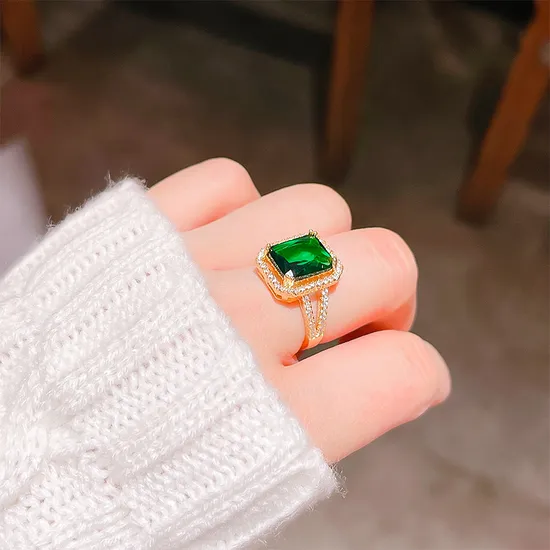 Modeschmuck 925 Silber 10K 14K 18K Gold CZ Fashion Classics Verlobungsring für Frauen